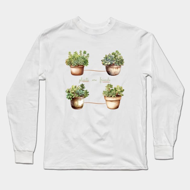 Plants are friends Long Sleeve T-Shirt by gronly